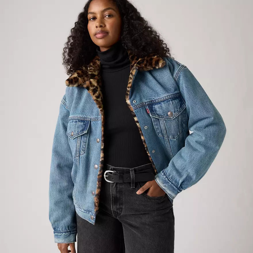 90s Fur Trucker Jacket | Levi's – Jolie Folie Boutique