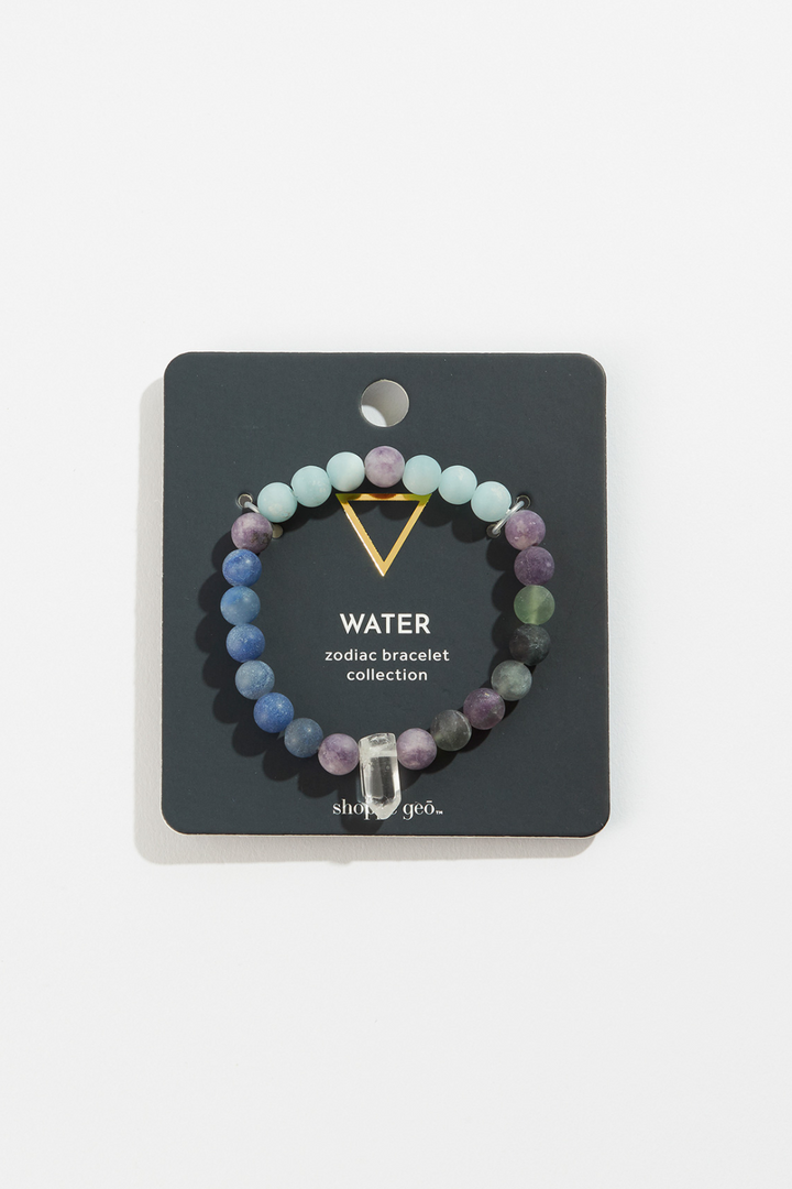 Zodiac Crystal Bead Bracelet - Water | GeoCentral