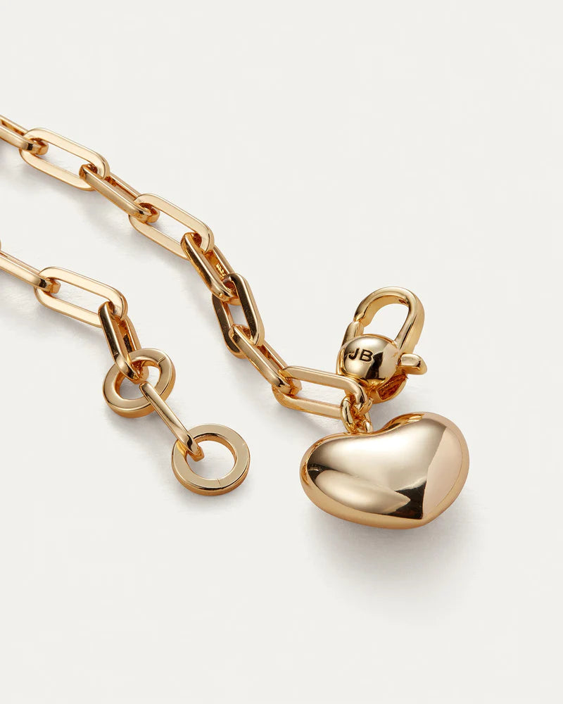 Puffy Heart Bracelet - Gold | Jenny Bird