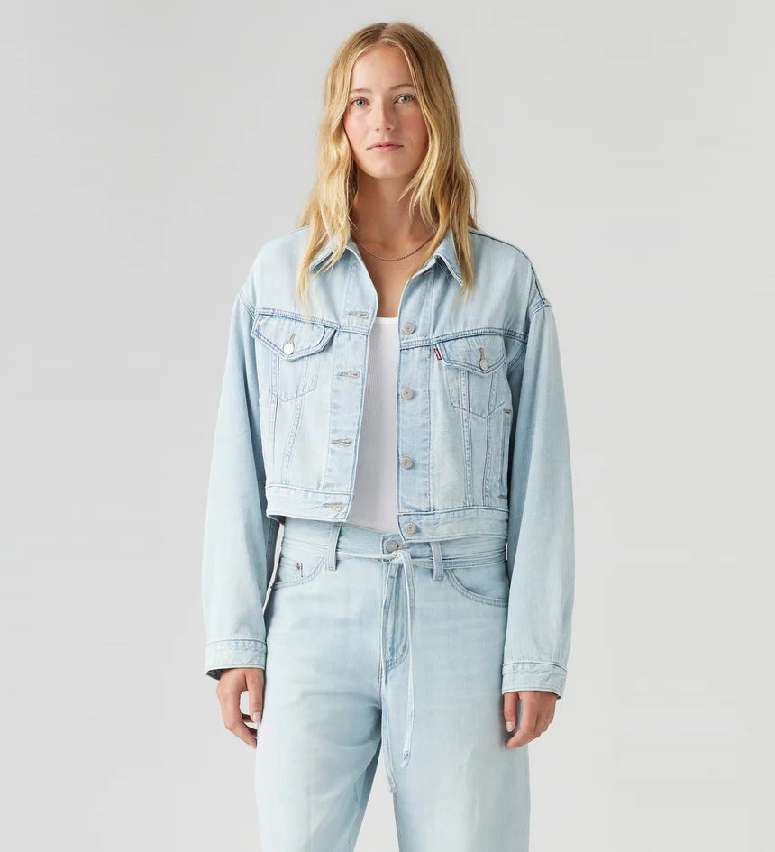 Veste En Jean Levi's Trucker - Bleu Clair - Taille L - Neuf Avec étiquettes - Modèle Original