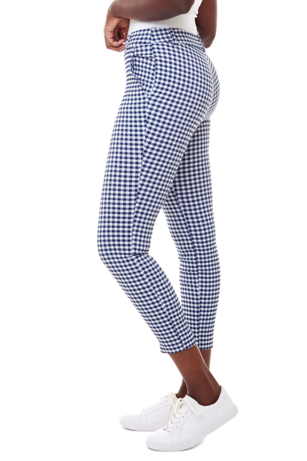 Gwyneth Gingham Trouser Pant - Blue | Up! - Clearance