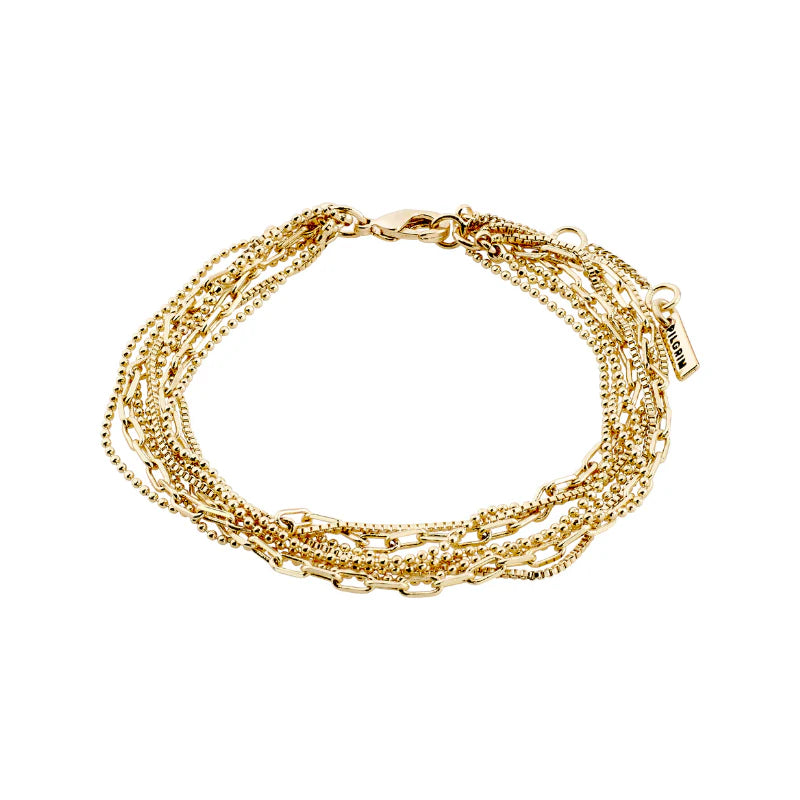Lilly Multi Chain Bracelet - Gold | Pilgrim