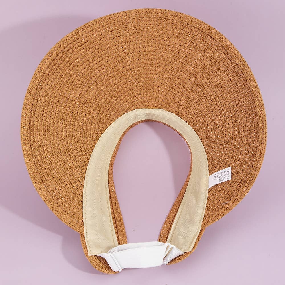 Woven Straw Open Top Sun Visor | Anarchy Street
