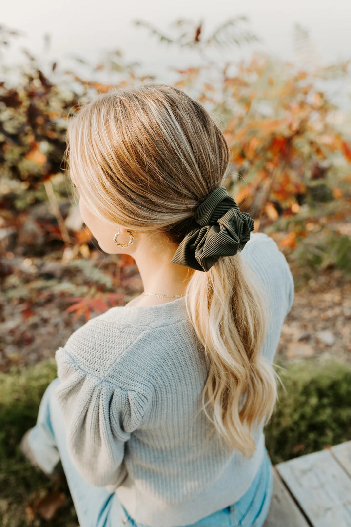 Olive Tricot Scrunchie | Barbays