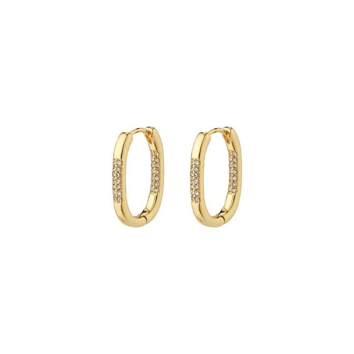 Star Recycled Crystal Hoop Earring - Gold | Pilgrim