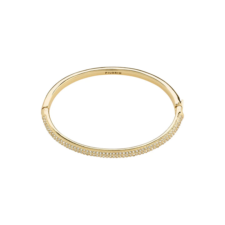 Focus Crystal Bangle Bracelet - Gold | Pilgrim