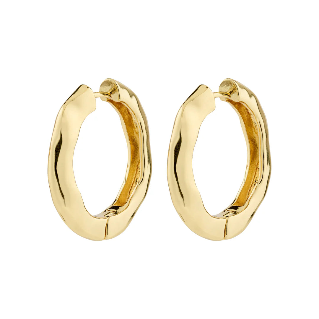 Believe Hoop Earrings - Gold | Pilgrim