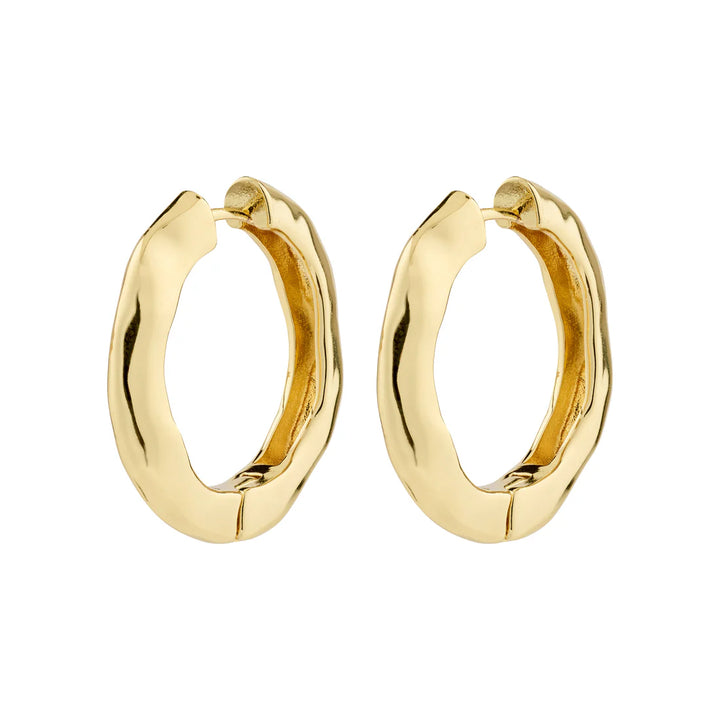 Believe Hoop Earrings - Gold | Pilgrim