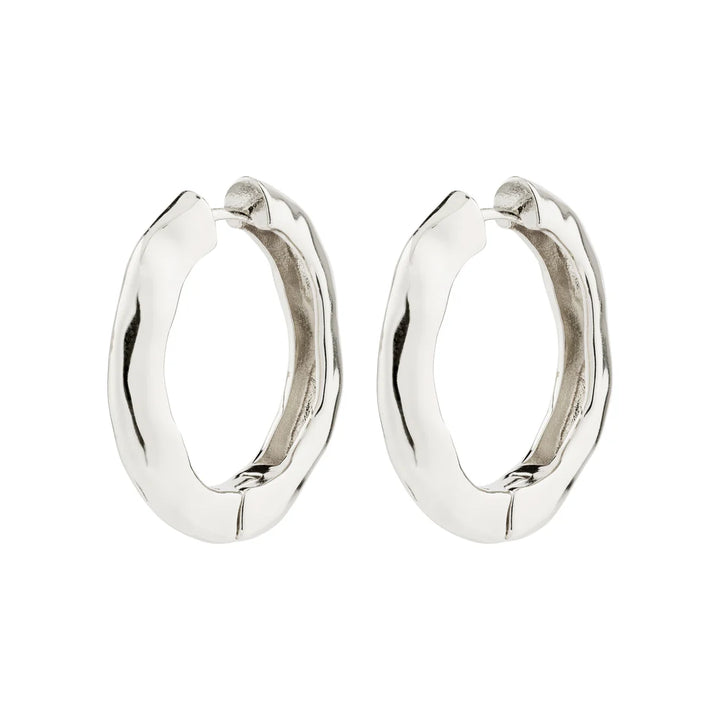 Believe Hoop Earrings - Silver | Pilgrim