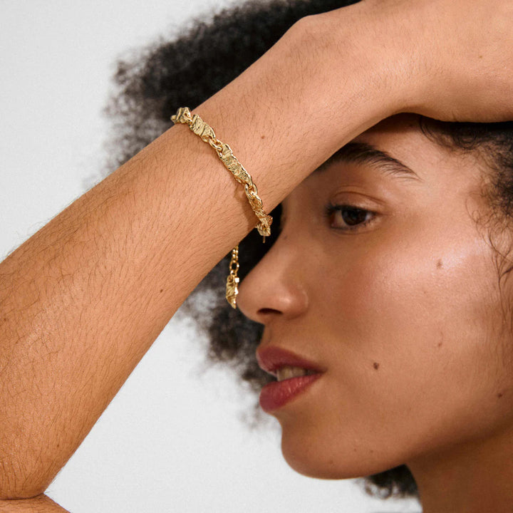 Instant Textured Bracelet - Gold | Pilgrim
