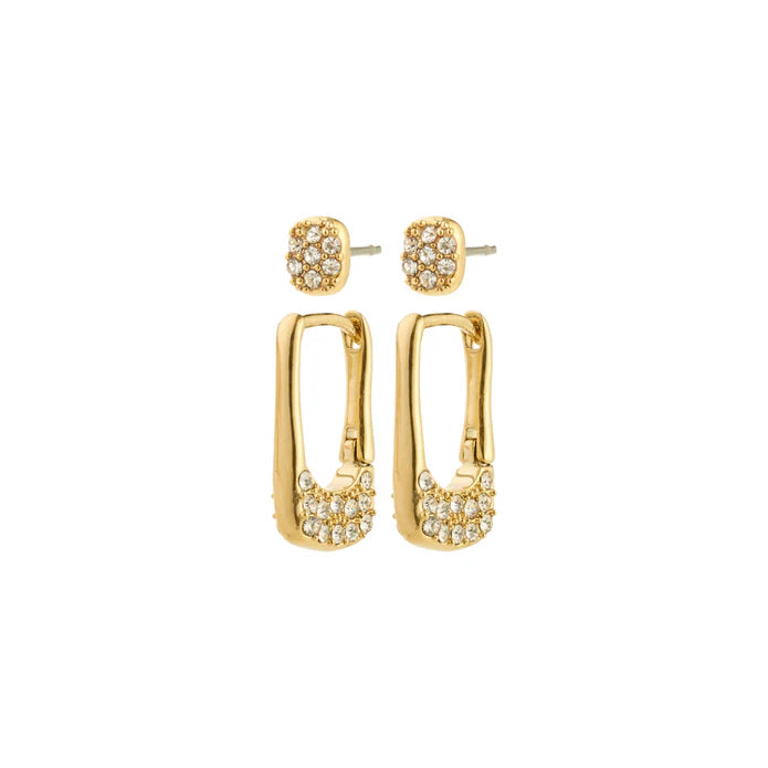 INSTANT Earrings 2-in-1 Set - Gold | Pilgrim
