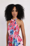 Maxi Floral Print Dress - Pink Alice | Molly Bracken - Clearance