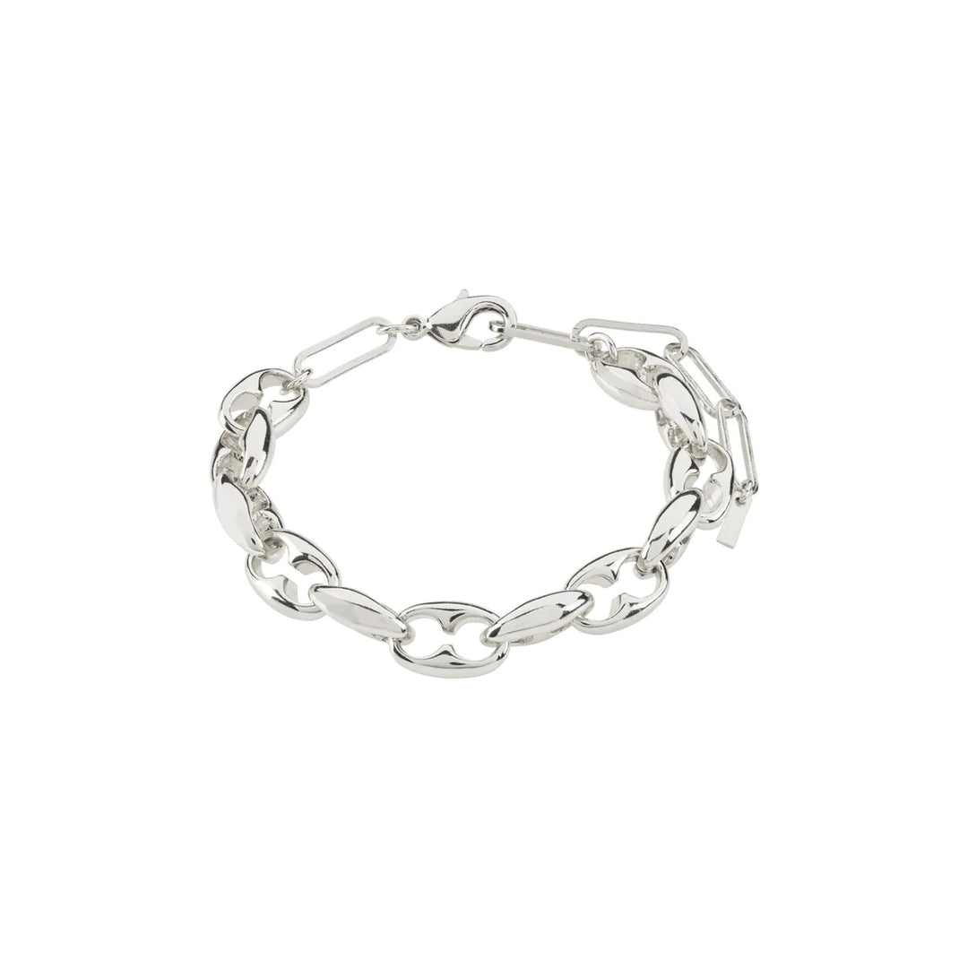 Pace Recycled Chunky Bracelet - Silver | Pilgrim