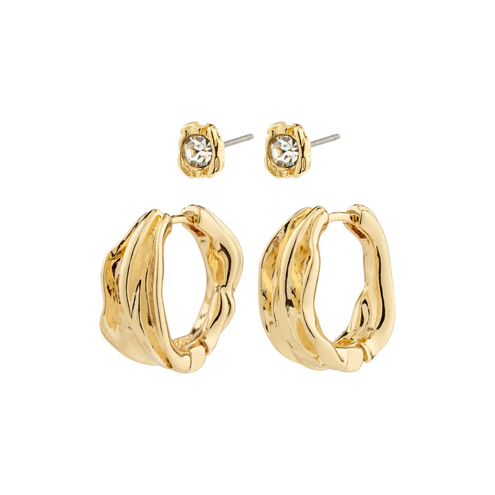 Feel 2-in-1 Earrings Set - Gold | Pilgrim