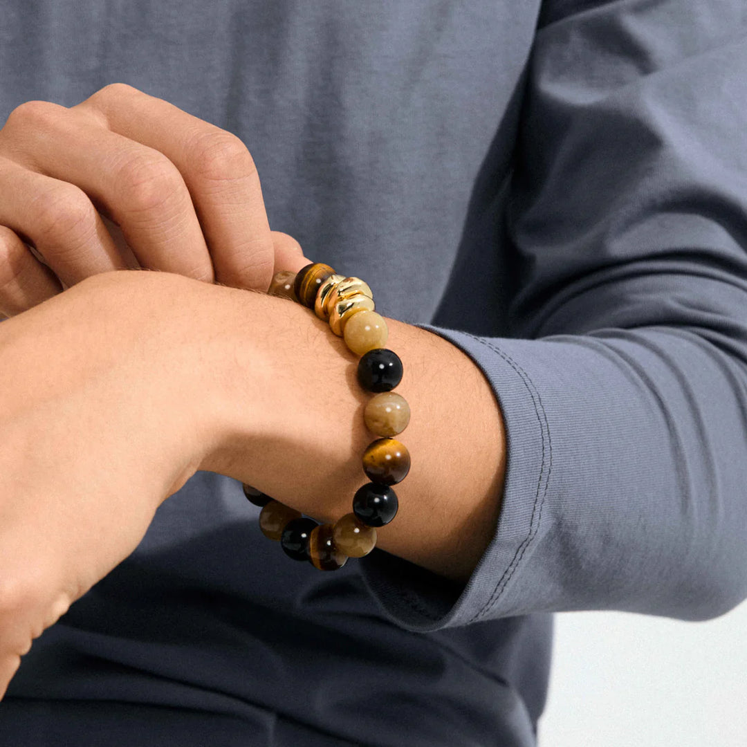 Unfold Chunky Bead Bracelet - Gold | Pilgrim