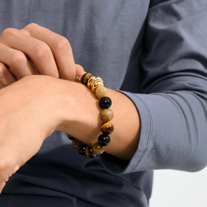 Unfold Chunky Bead Bracelet - Gold | Pilgrim