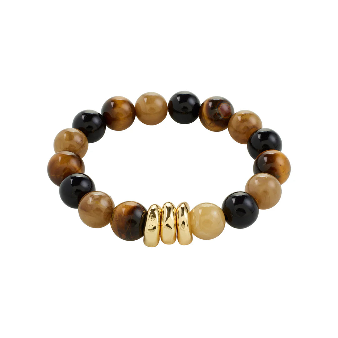 Unfold Chunky Bead Bracelet - Gold | Pilgrim