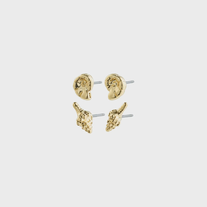 Force Recycled Earring Set - Gold | Pilgrim