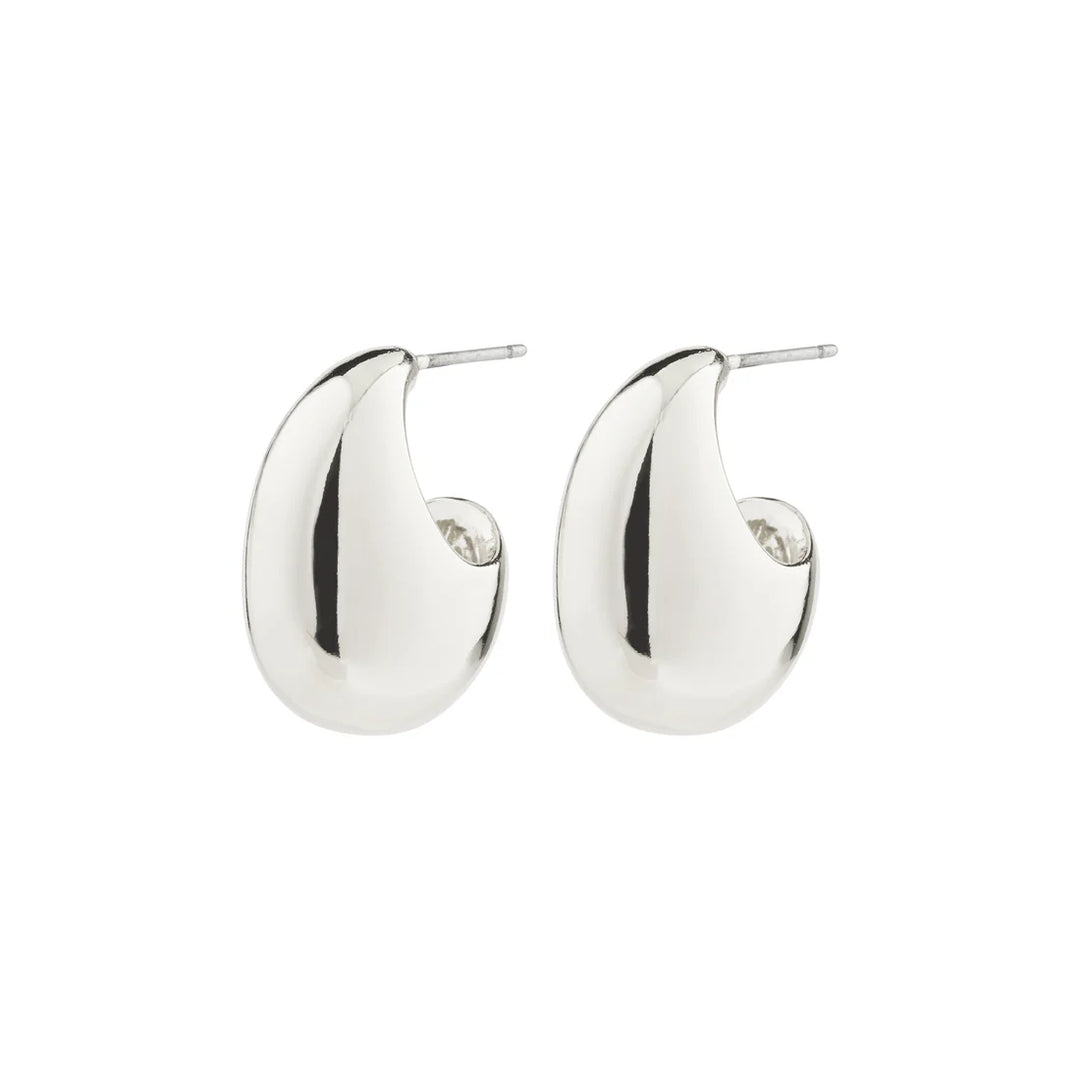 Intent Chunky Teardrop Earrings - Silver | Pilgrim