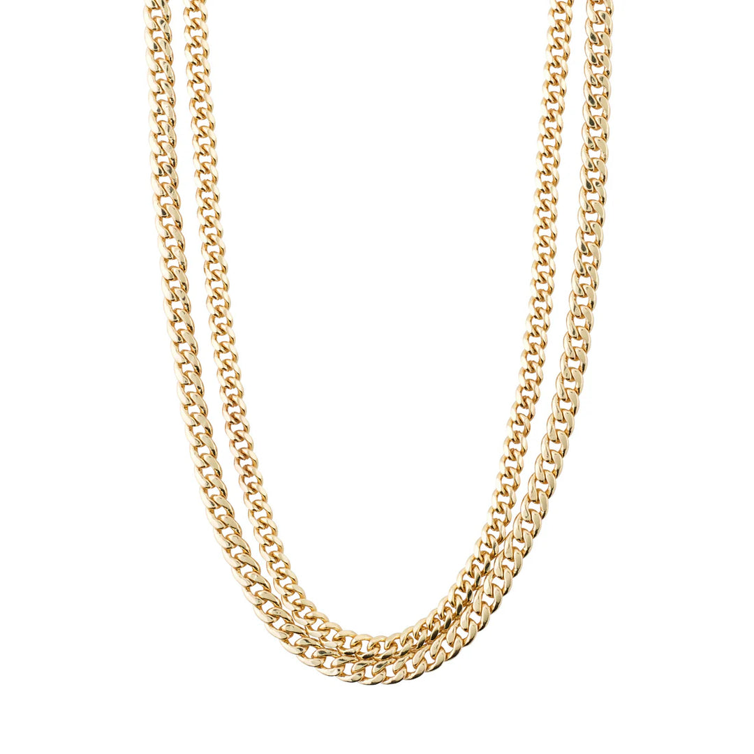 Blossom Curb Chain 2-in-1 Necklace - Gold | Pilgrim