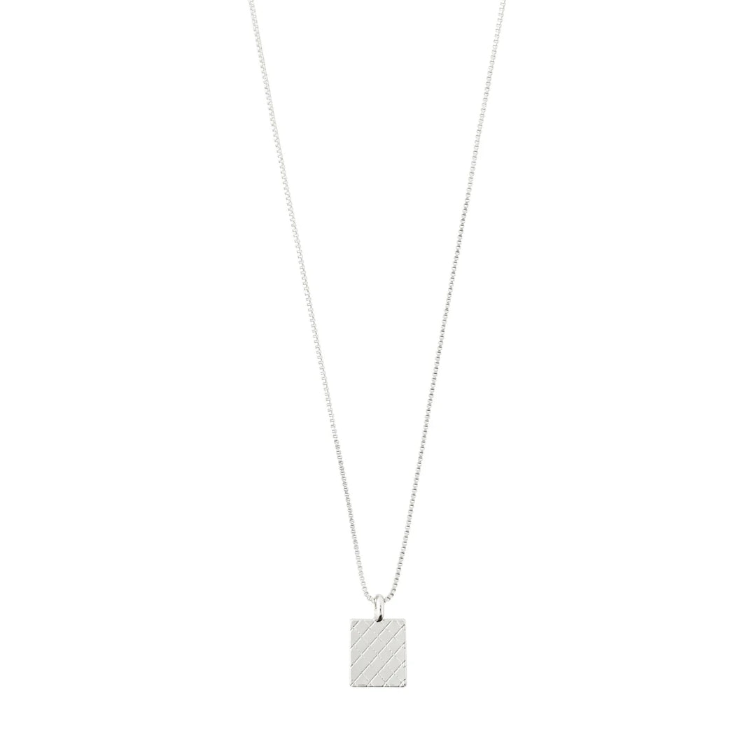 Blossom Square Coin Necklace - Silver | Pilgrim