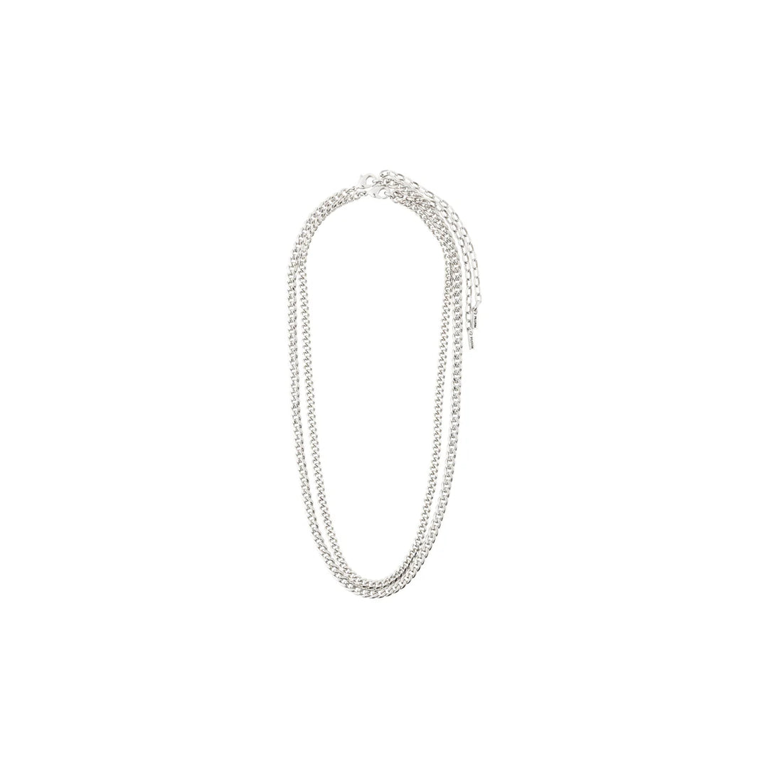 Blossom Curb Chain 2-in-1 Necklace - Silver | Pilgrim