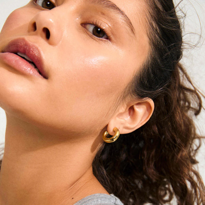 Phase Small Hoop Earrings - Gold | Pilgrim