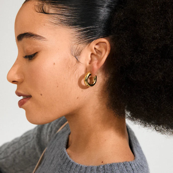 Phase Large Hoop Earrings - Gold | Pilgrim