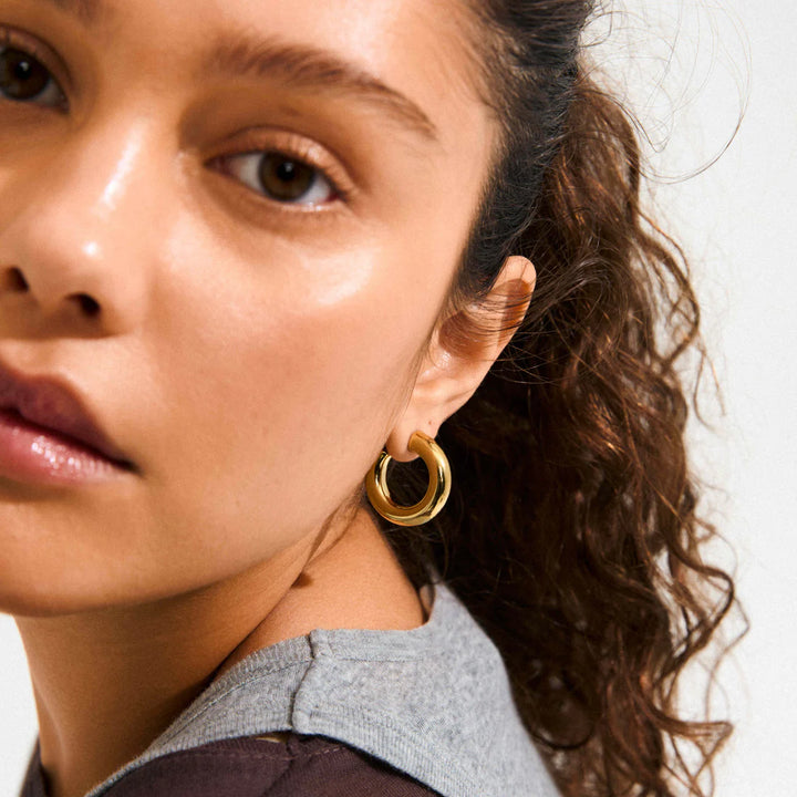 Phase Medium Hoop Earrings - Gold | Pilgrim