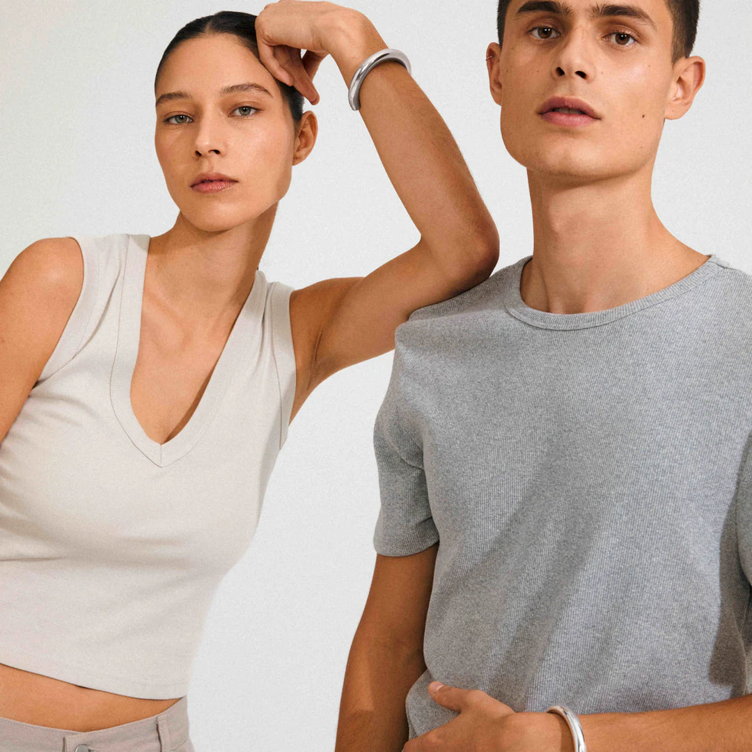 Phase Chunky Bangle Bracelet - Silver | Pilgrim