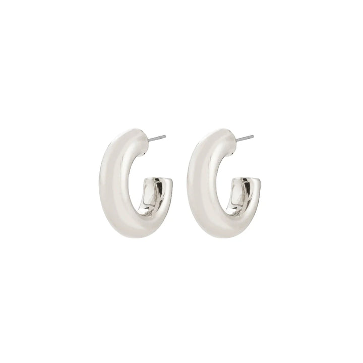 Phase Small Hoop Earrings - Silver | Pilgrim