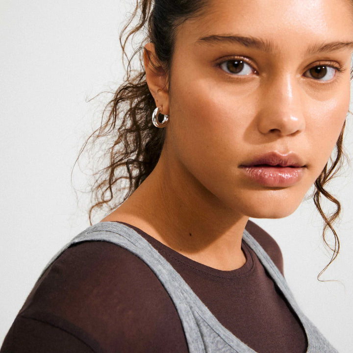 Phase Small Hoop Earrings - Silver | Pilgrim