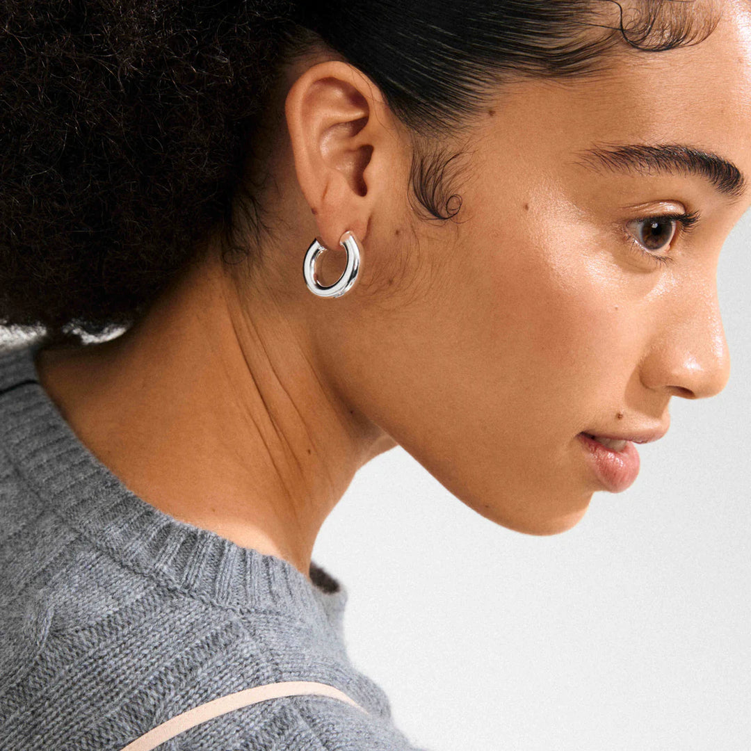 Phase Large Hoop Earrings - Silver | Pilgrim