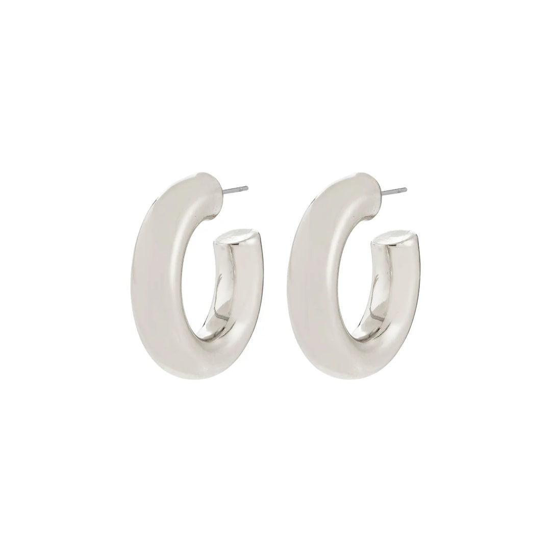 Phase Large Hoop Earrings - Silver | Pilgrim