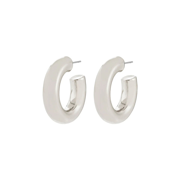 Phase Large Hoop Earrings - Silver | Pilgrim
