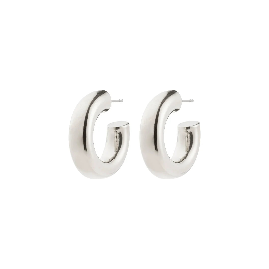 Phase Medium Hoop Earrings - Silver | Pilgrim