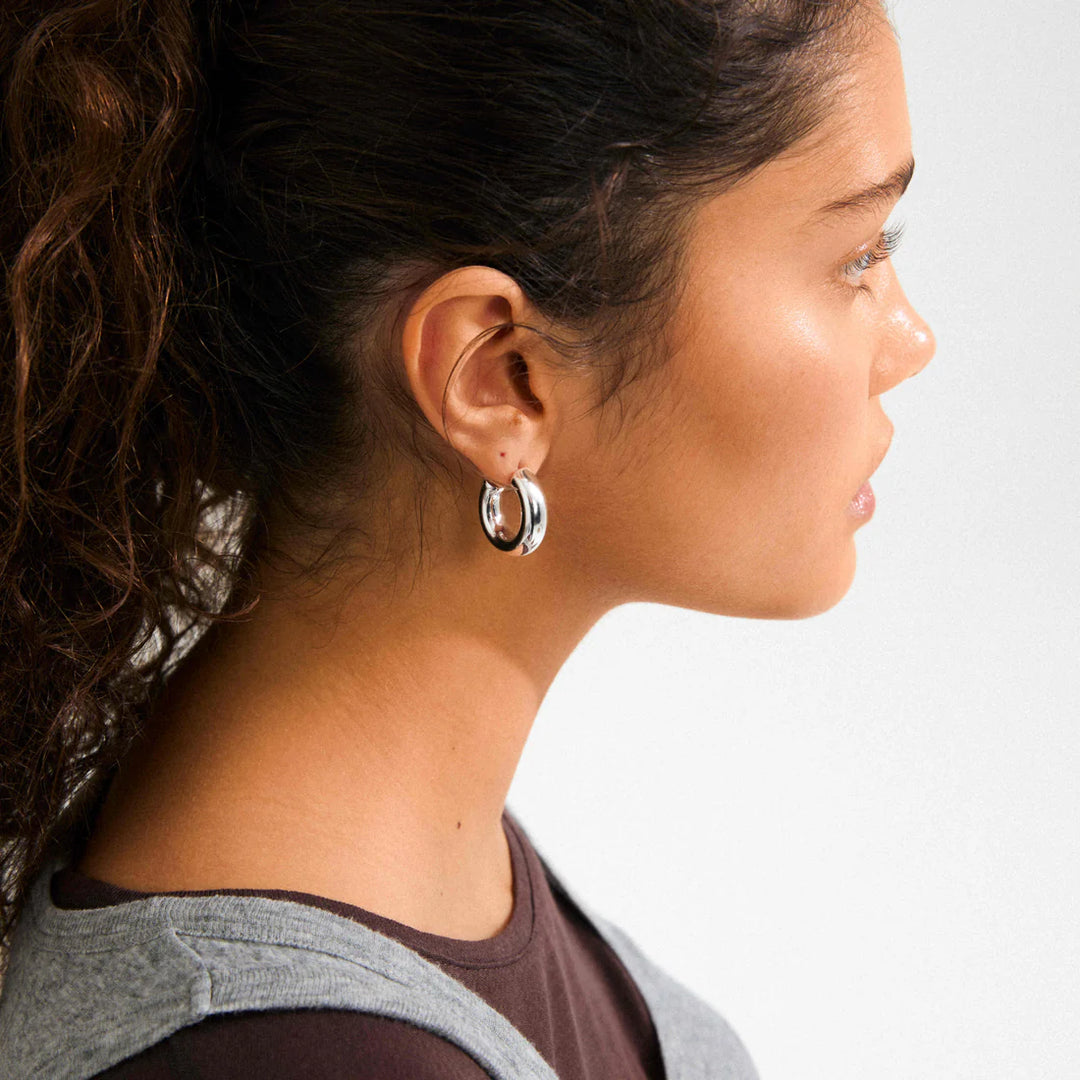 Phase Medium Hoop Earrings - Silver | Pilgrim