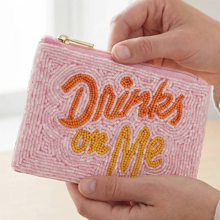 Drinks On Me Print Beaded Coin Purse | Anarchy Street