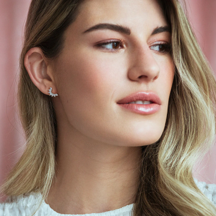 Zircon Flower Stud Earrings | Lost & Faune