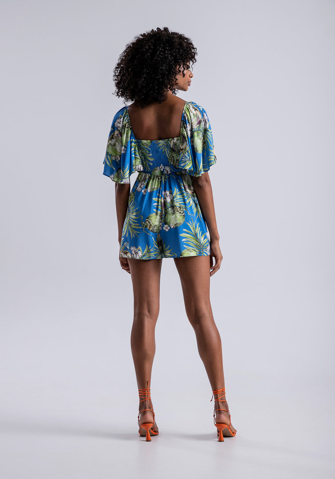 Tropical Romper with Wide Sleeves | Lez A Lez - Clearance