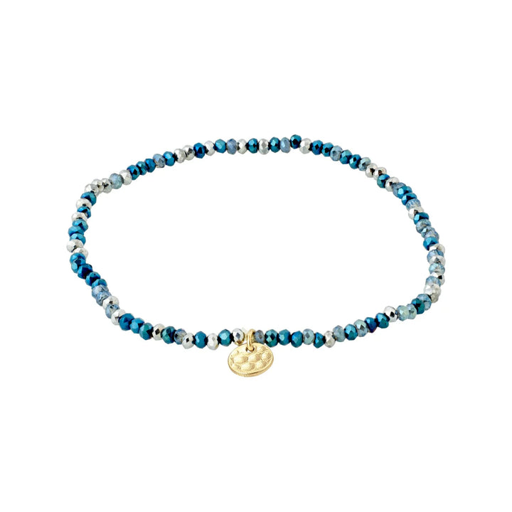 INDIE Dark Blue Beaded Bracelet | Pilgrim