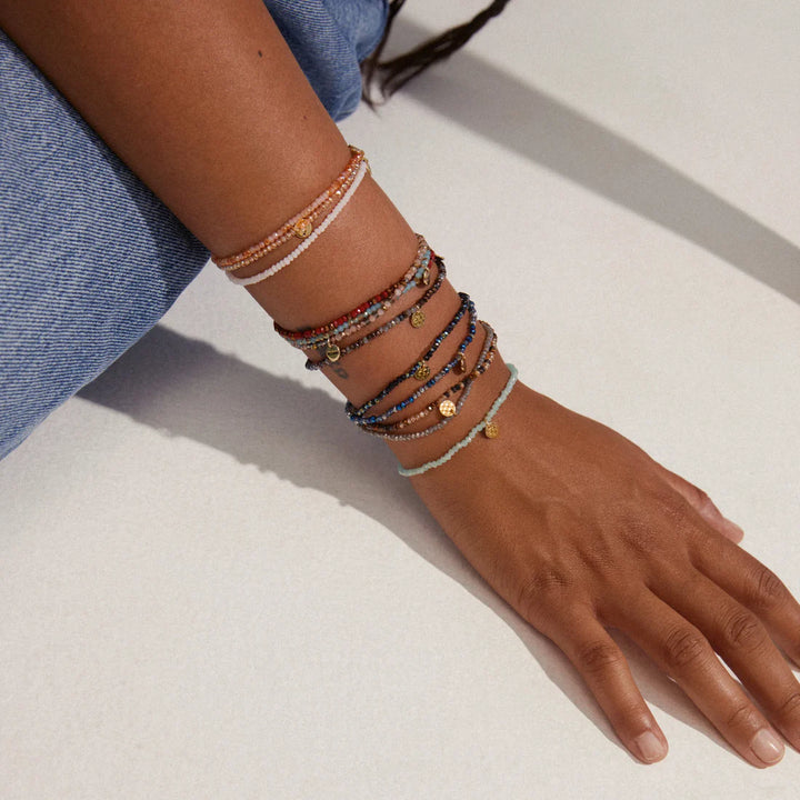 INDIE Dark Blue Beaded Bracelet | Pilgrim