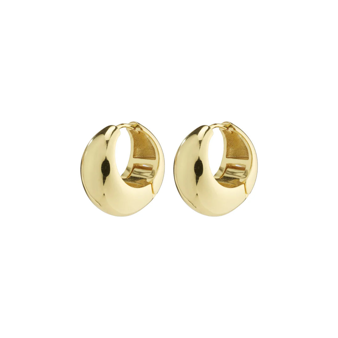 Amber Chunky Hoop Earrings - Gold | Pilgrim