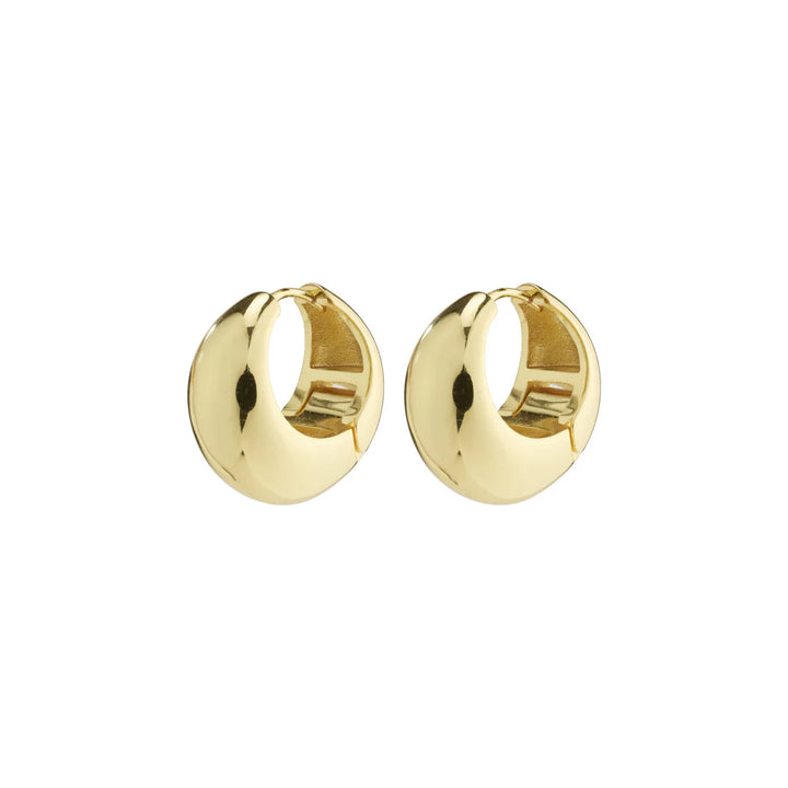 Amber Chunky Hoop Earrings - Gold | Pilgrim