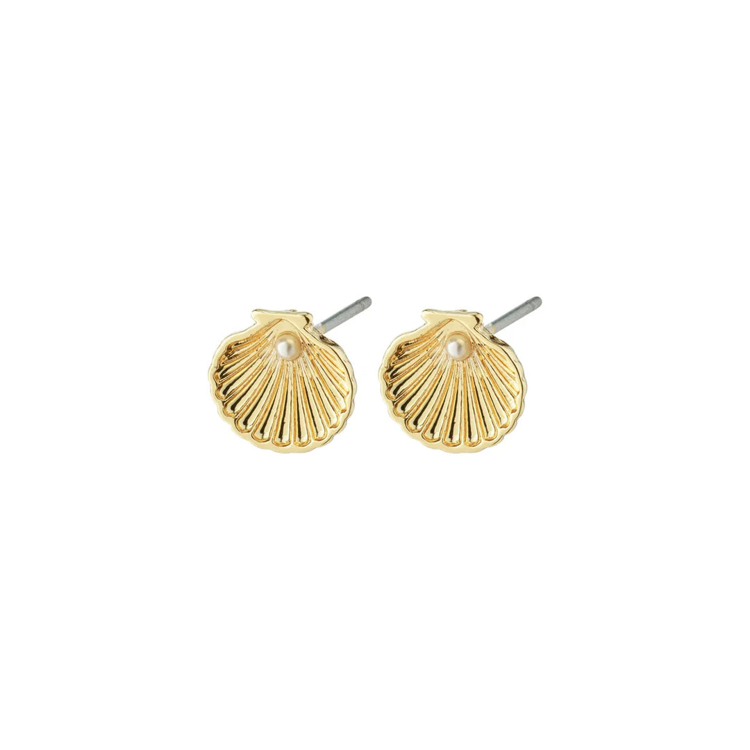 Opal Seashell Earrings - Gold | Pilgrim