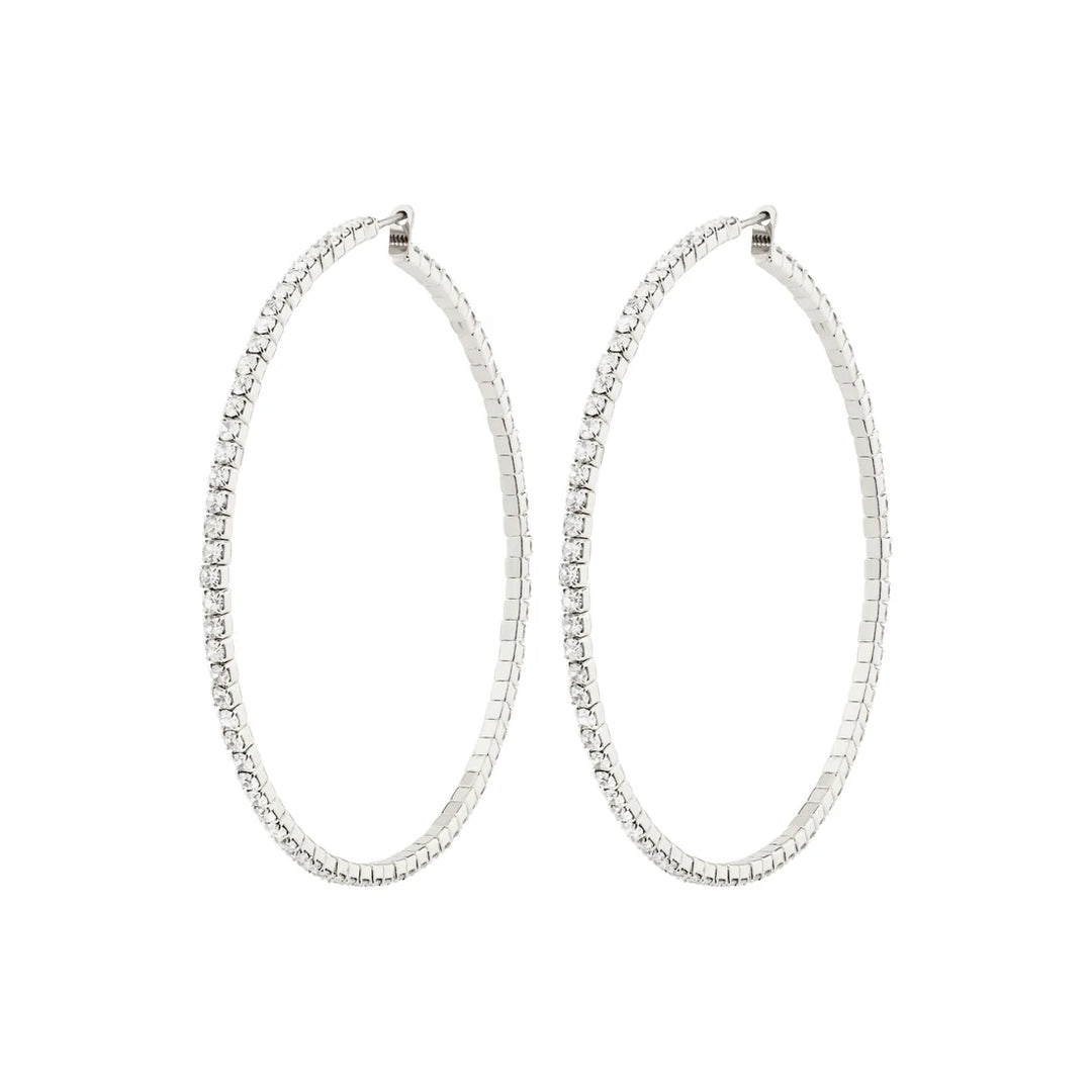 Sydney Mega Hoop Earrings - Silver | Pilgrim