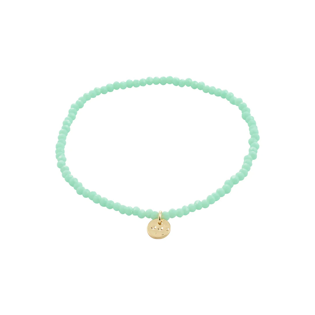 INDIE Bracelet Mint Green - Gold-Plated | Pilgrim