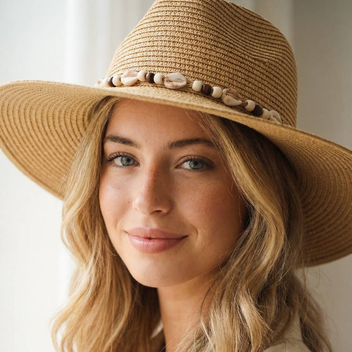Beaded Cowrie Shell Straw Hat | Anarchy Street