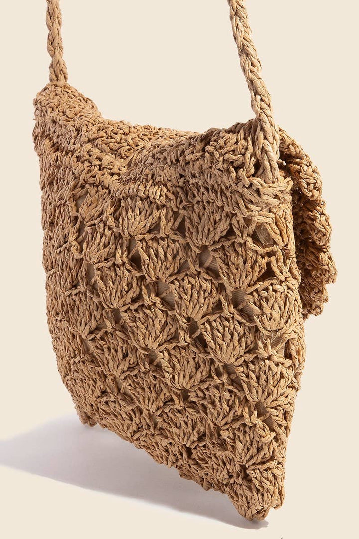 Intricate Straw Braided Envelope Hand Bag | Anarchy Street