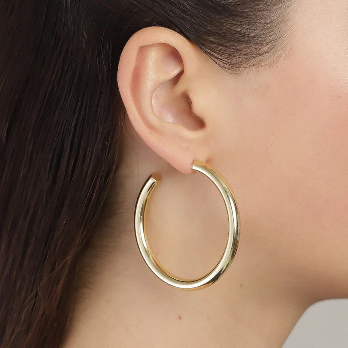 Maddie Large Hoop Earrings in Gold | Pilgrim